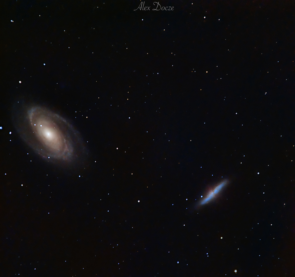 Galaxia Bode (M81) si Galaxia Trabucul (M82)